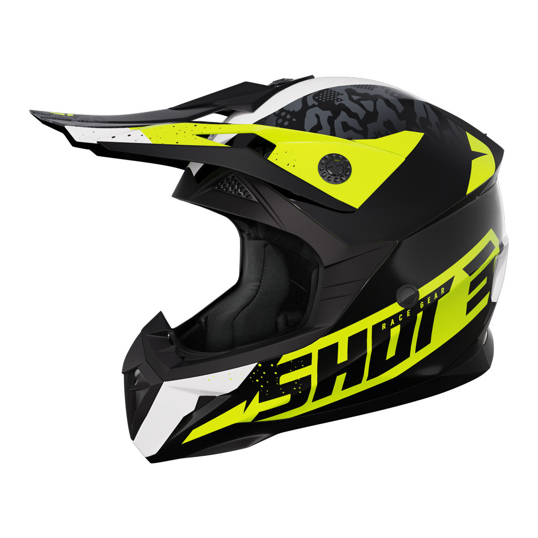 capacete-shot-pulse-airfit-preto-branco-amarelo-neon-brilhante